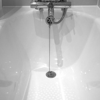 Reglazed bathtub