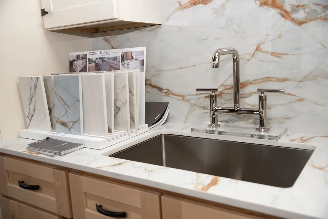 Kitchen countertop and sink display